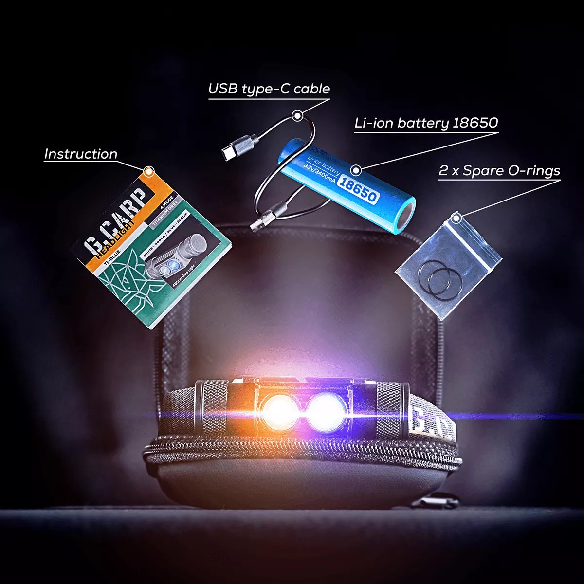 Lanternă GC G.Carp Ti-Blue Far