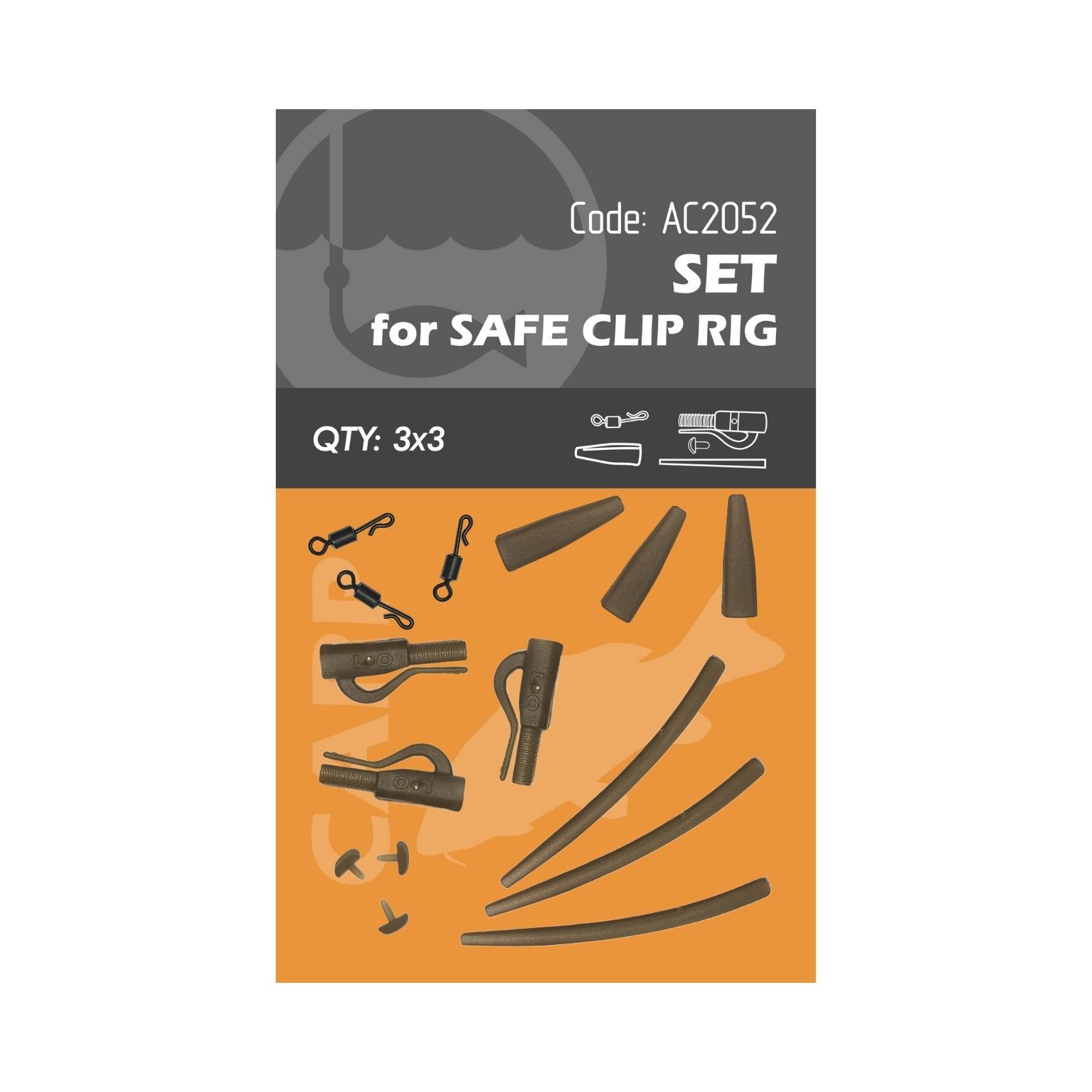 Set Life-Orange AC2052 Safe Clip